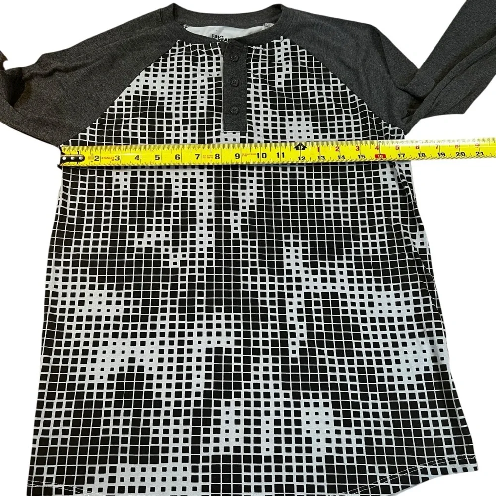 Epic Threads Kids Henley Gray and White Long Sleeve T-Shirt | Size Youth XL